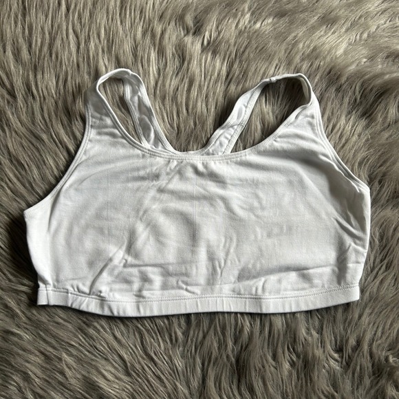 Leading Lady Other - Leading Lady Wireless Bra Womens Size 42 B/C/D White Unpadded Racerback Wirefree